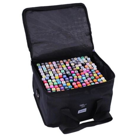 Маркеры для скетчинга 168 цветов (набор профессиональных двухсторонних скетч маркеров в чехле)