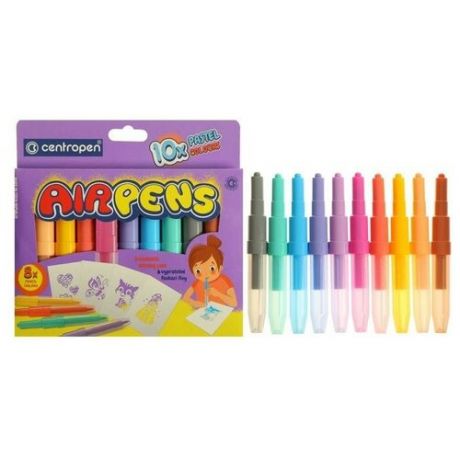 Centropen Фломастеры-блопены 10 цветов, Centropen 1500/10 AirPens Pastel Colours