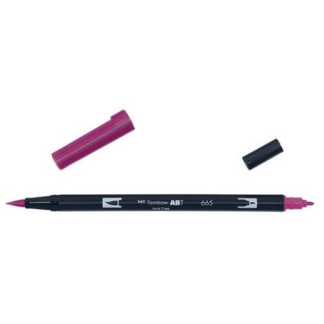 Маркер-кисть Tombow ABT Dual Brush Pen 665 пурпурный ABT-665