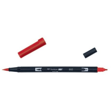 Маркер-кисть Tombow ABT Dual Brush Pen 885 красный теплый ABT-885