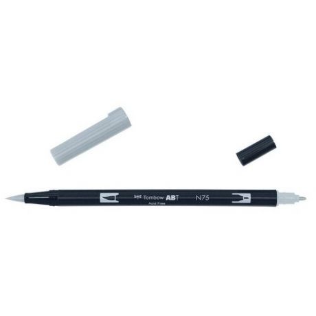 Маркер-кисть Tombow ABT Dual Brush Pen N75 холодный серый 3 ABT-N75