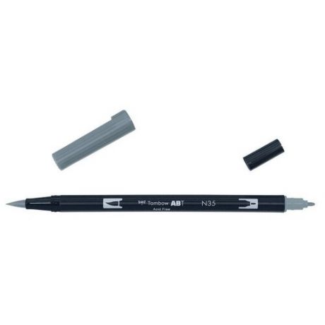 Маркер-кисть Tombow ABT Dual Brush Pen N35 холодный серый 12 ABT-N35