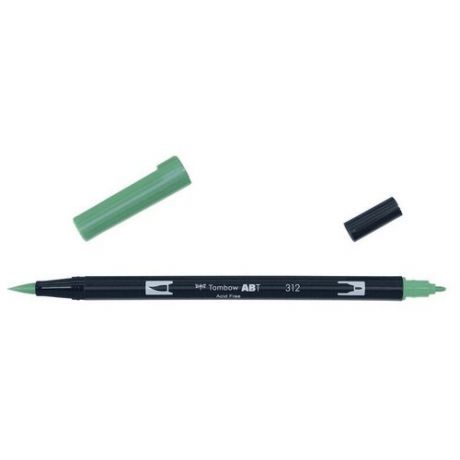 Маркер-кисть Tombow ABT Dual Brush Pen 312 зеленый падуб ABT-312