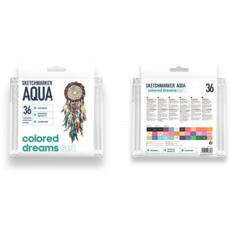 Набор акварельных маркеров SKETCHMARKER "Aqua Pro" Colored Dreams 36 цв