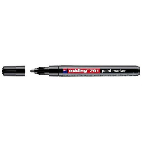 Маркер лаковый Edding E-791 черный, круглый наконечник, 1-2 мм {E-791#1}