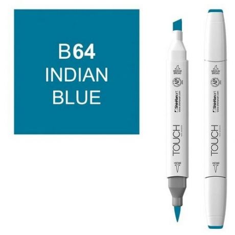 Художественный маркер TOUCH Маркер спиртовой двухсторонний TOUCH BRUSH ShinHan Art, синий индийский