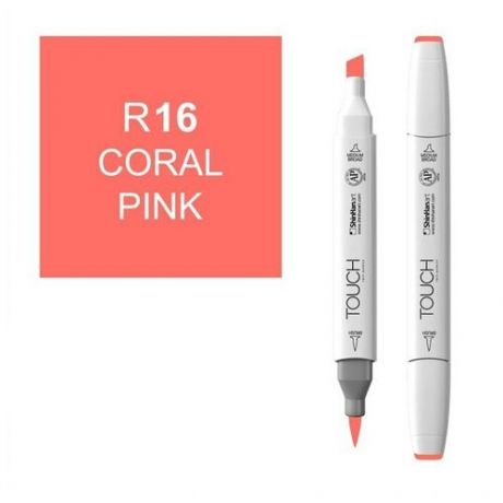 Художественный маркер TOUCH Маркер спиртовой двухсторонний TOUCH BRUSH ShinHan Art, розовый коралловый