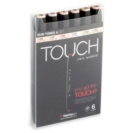 Набор маркеров Touch Twin 6 цв, телесные тона