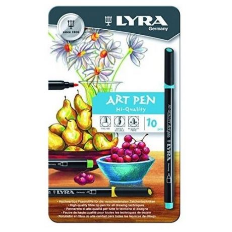 Набор фломастеров Lyra "Art Pen" 10 цв акварельные в металле
