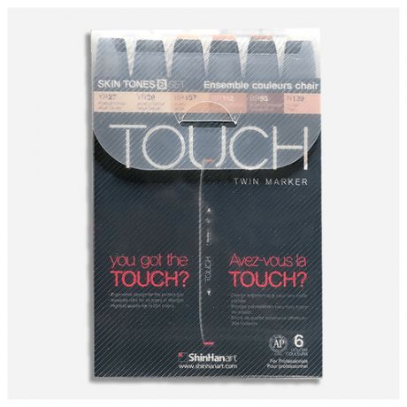 Набор маркеров Touch Twin 6 цв, телесные тона B