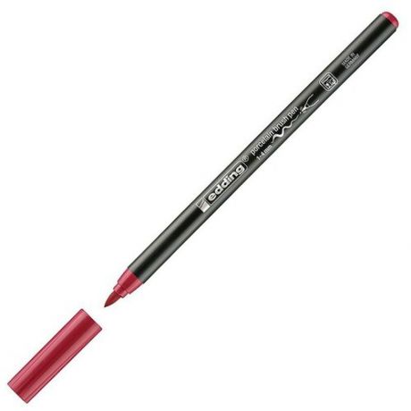 Художественный маркер Edding Ручка-кисть для фарфора edding 4200, карминовый