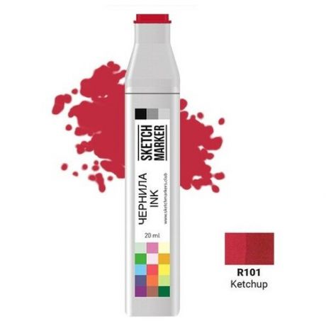 Художественный маркер SKETCHMARKER Чернила для спиртовых маркеров SKETCHMARKER, 22мл, R101 Кетчуп