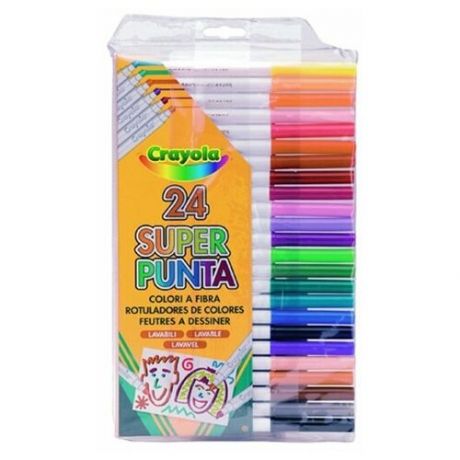 Набор фломастеров Crayola, тонкие, 24 шт., в мягкой упаковке