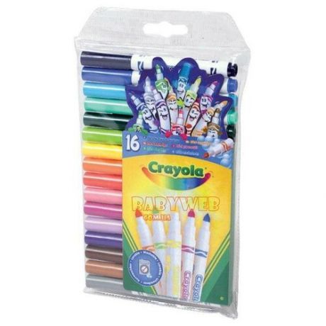 Набор фломастеров Crayola, смываемые, 16 шт., в мягкой упаковке