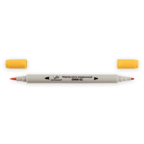 Акварельный маркер-кисть, 0.8 мм - 2 мм, кисть/круглое тонкое, желто-оранжевый (Melon Yellow), VISTA-ARTISTA