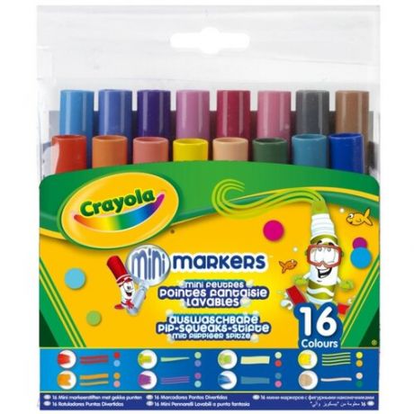 Crayola Мини-фломастеры с фигурными наконечниками 16 шт. (58-8709)