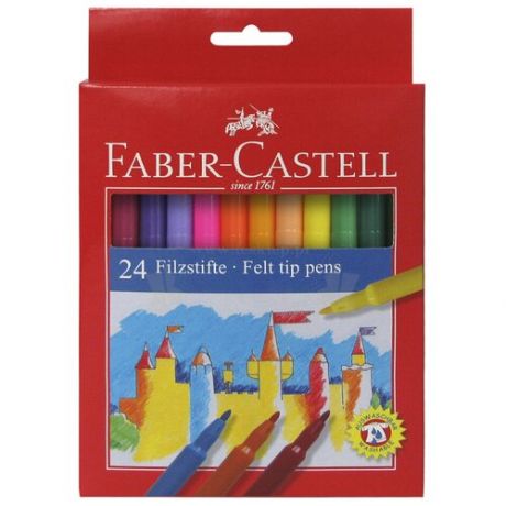 Faber-Castell Набор фломастеров Замок, 24 шт. (554224), разноцветный