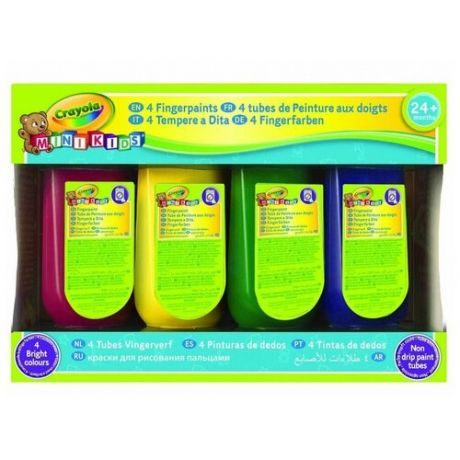 Смываемые пальчиковые краски Crayola 4 шт.