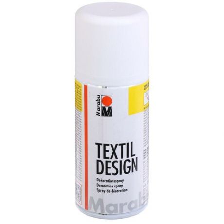 Краска по ткани (аэрозоль) 150 мл, Marabu Textil Design, цвет белый (акриловая) Marabu