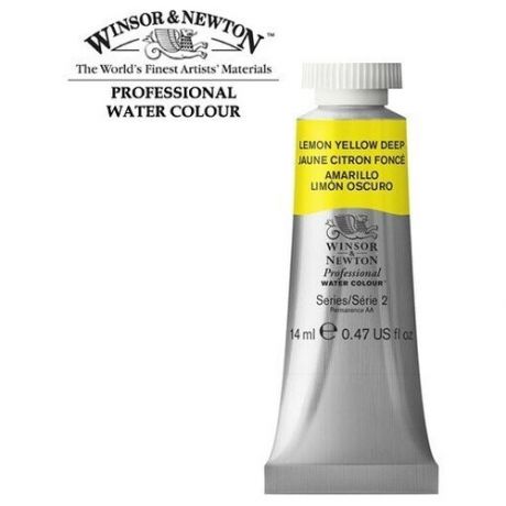 Акварель художественная Winsor&Newton «Professional», 14мл, туба, насыщенно-желтый лимон