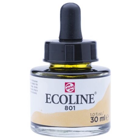 Акварель жидкая Ecoline банка 30мл №801 Золотой new