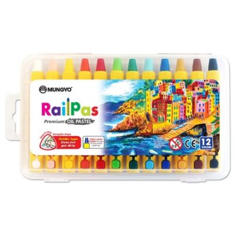 Масляная пастель "RailPas", 12 цветов