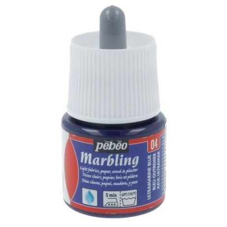 Краска для техники Эбру PEBEO "Marbling", 45 мл, арт. 130-004 (цвет: синий ультрамарин)