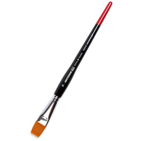 Кисть для акрила Amsterdam 342S синтетика мягкая плоская укороченная ручка короткая №18