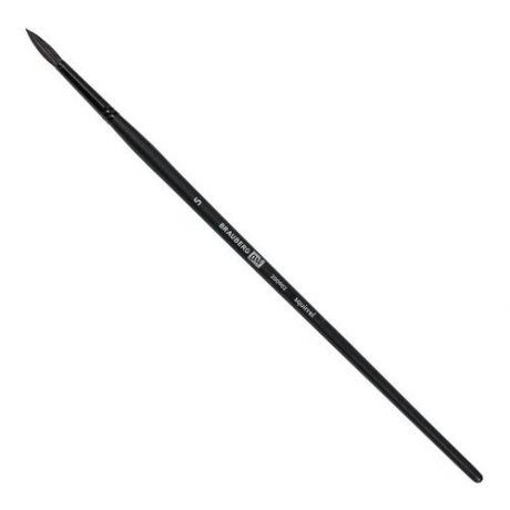 Кисть BRAUBERG белка № 5, круглая, длинная ручка(200902) черный