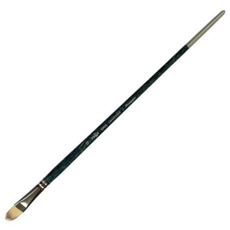 Набор кистей ГАММА Модерн синтетика №12, плоскоовальная, длинная ручка, 6 шт. мрамор