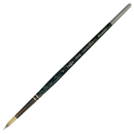 Набор кистей ГАММА Модерн синтетика №9, круглая, короткая ручка, 6 шт. черный