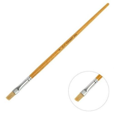 Кисть «Сонет» № 5, щетина, плоская, длинная ручка, d=9 мм