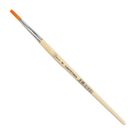 Кисть Грааль синтетика, №8, плоская, короткая ручка неокрашенный деревянный