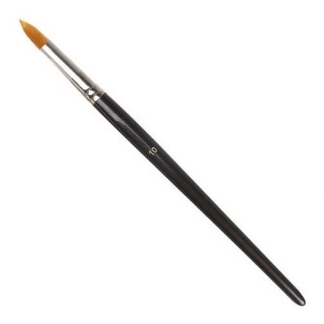 Кисть BRAUBERG Classic, синтетика жесткая №10, круглая, короткая ручка черный