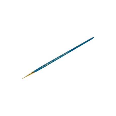 Кисть ГАММА Галерея, синтетика, круглая №5/0, короткая ручка (302050) голубой