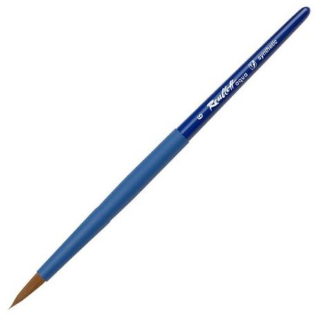 Кисть Roubloff Кисть синтетика (коричн круглая №6 ROUBLOFF Aqua Blue, короткая ручка, обойма soft-touch