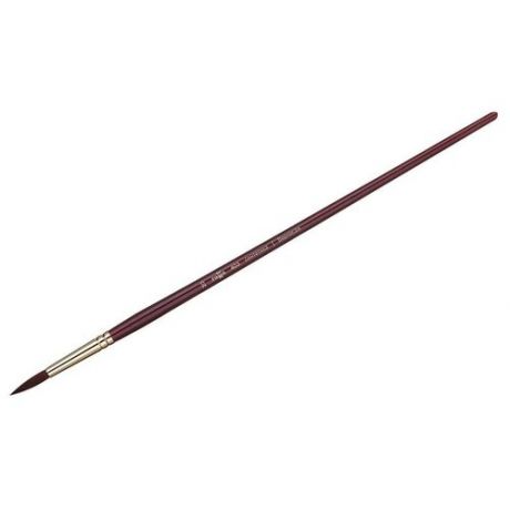 Кисть художественная синтетика бордовая Гамма "Вернисаж", круглая №20, длинная ручка, цена за штуку, 300061
