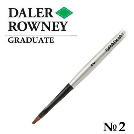 Кисть Daler Rowney Кисть синтетика овальная №2 короткая ручка GRADUATE Daler-Rowney