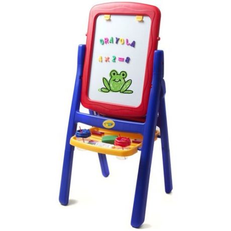 Мольберт детский Crayola двухсторонний, с буквами и цифрами (5033-01) красный/синий