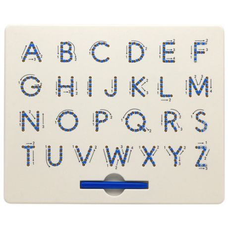 Доска для рисования детская Beleduc магнитная Буквы (21080) белый/голубой