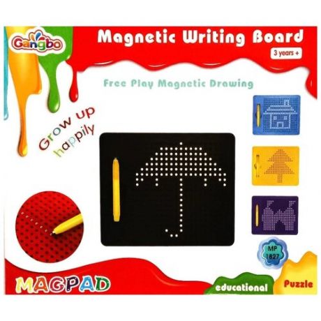МегаМаркет / Магнитный планшет для рисования Magpad 380 отверстий для шариков, магнитный конструктор, детский планшет, обучающий, развивающий мелкую моторику