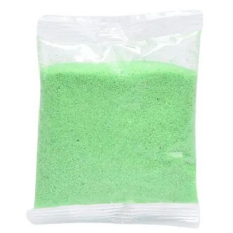 Зеленый цветной кварцевый песок для рисования, для творчества, флорариума, для ногтей, для светового стола, для поделок (фракция 0.1-0.4)