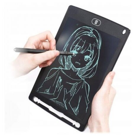 Планшет для рисования черный / графический планшет 12 дюймов / планшет со стилусом / развивающая доска