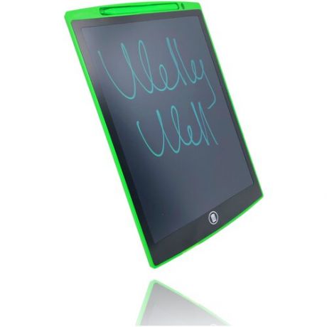 WellyWell Графический планшет для рисования с LCD экраном 12" , зеленый