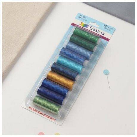Нитки для вышивания №3, 183 м, 10 шт, цвет разноцветный Gamma Разноцветный Китай