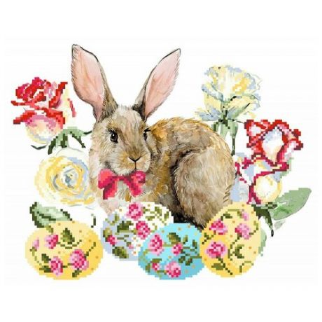 Пасхальный кролик Рисунок на шелке 28/34 28х34 (20х26) Матренин Посад 4157