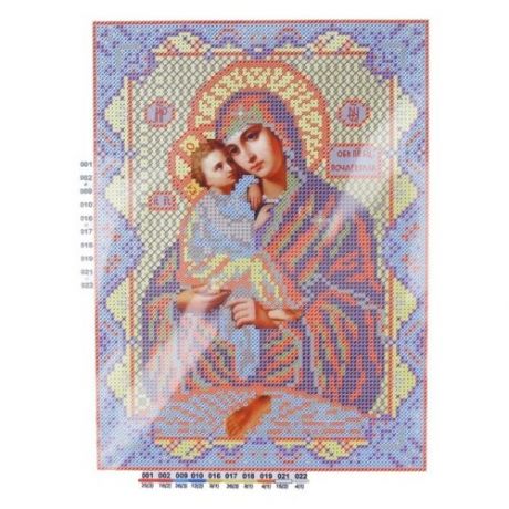 Канва для вышивки бисером Нова Слобода с рисунком, А4, "Богородица Почаевская" (№1)