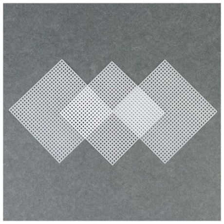 Канва для вышивания «Квадрат», 10,5 × 10,5 см, 3 шт, цвет белый