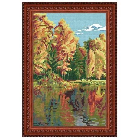 Рисунок на канве Borovsky&Sons (страмин), Чарiвниця, Пейзаж Золотая осень, 33*50 см (S21)