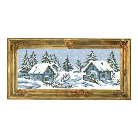 Рисунок на канве Borovsky&Sons (страмин), Чарiвниця, Зимний пейзаж, 20*50 см (S14)